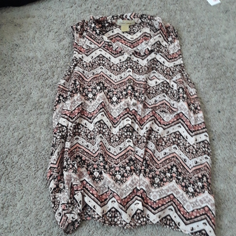 Pink button down blouse